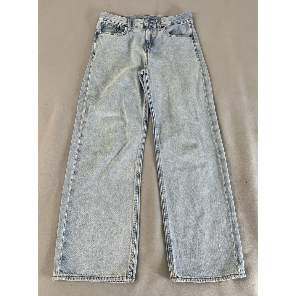 Old Navy Girls High Rise Baggy Wide Leg Jeans Light Wash Size 14 Built-In Tough